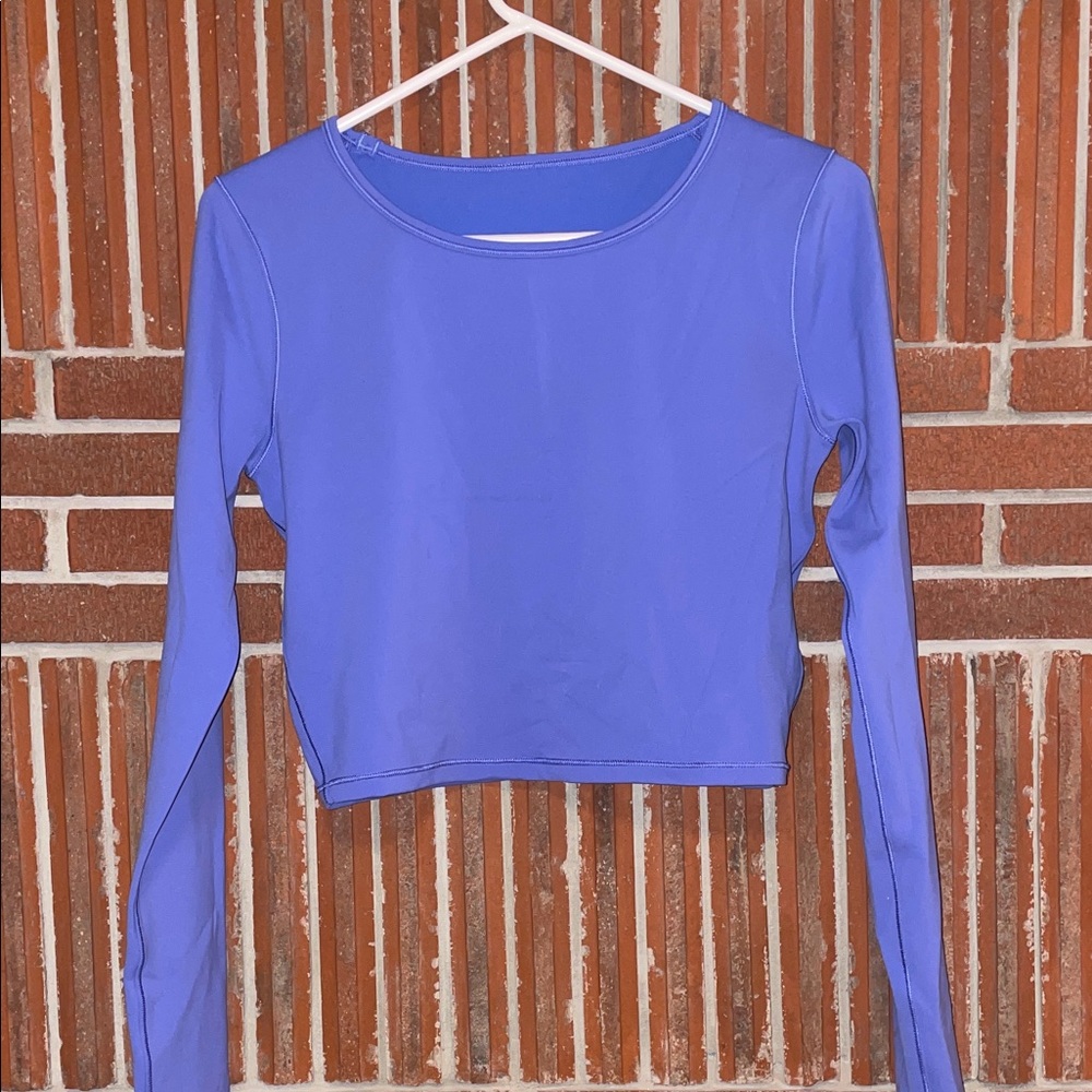 Lululemon Wunder Train Cropped Long-Sleeve Shirt